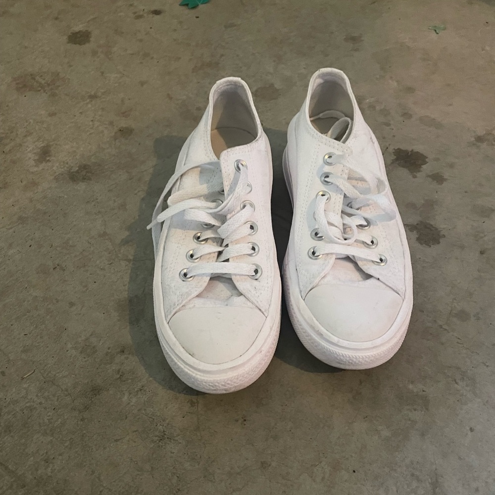 White platform converse